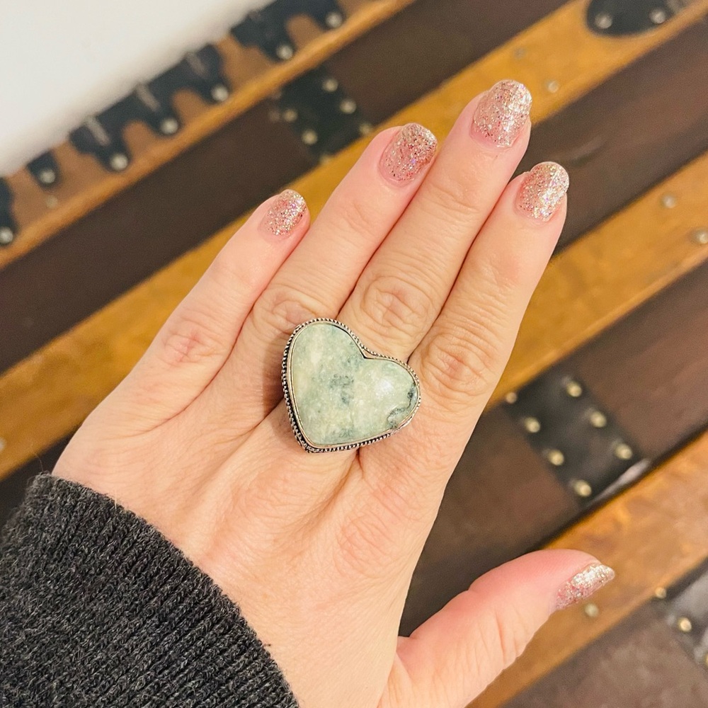 Amazonite 925 Sterling Silver Ring - image 2